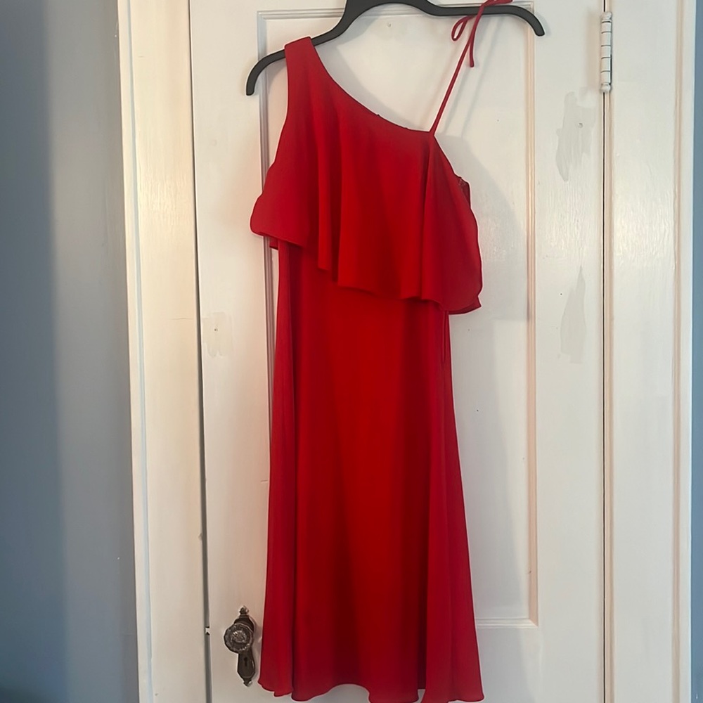 Vintage Ursula One Shoulder Red Dress